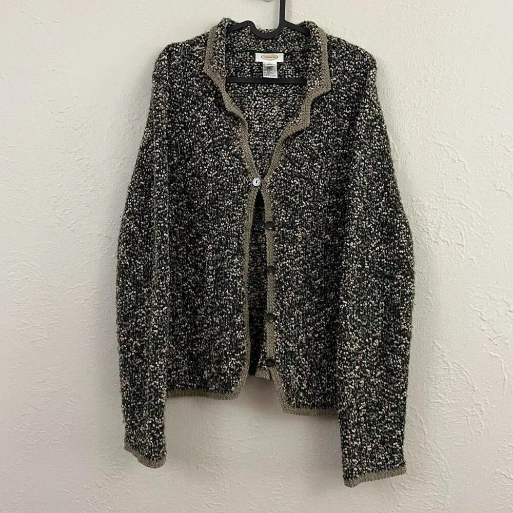 vintage 90s girly boho granola bobble knit cardigan - Picture 2 of 8